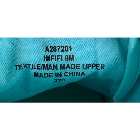 Isaac Mizrahi Live Imfifi Canvas Checkered Teal White Women’s Shoes Size 9 - Picture 8 of 10